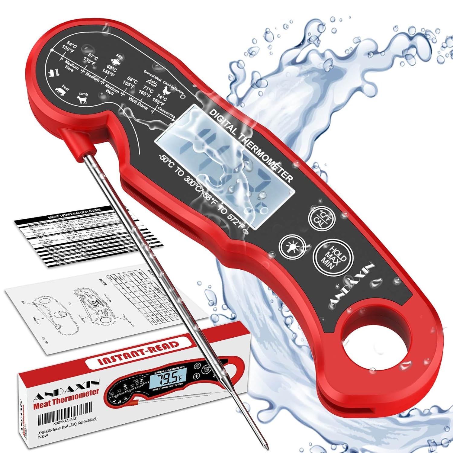 Sizzle with Precision: ANDAXIN Waterproof Digital Meat Thermometer Review