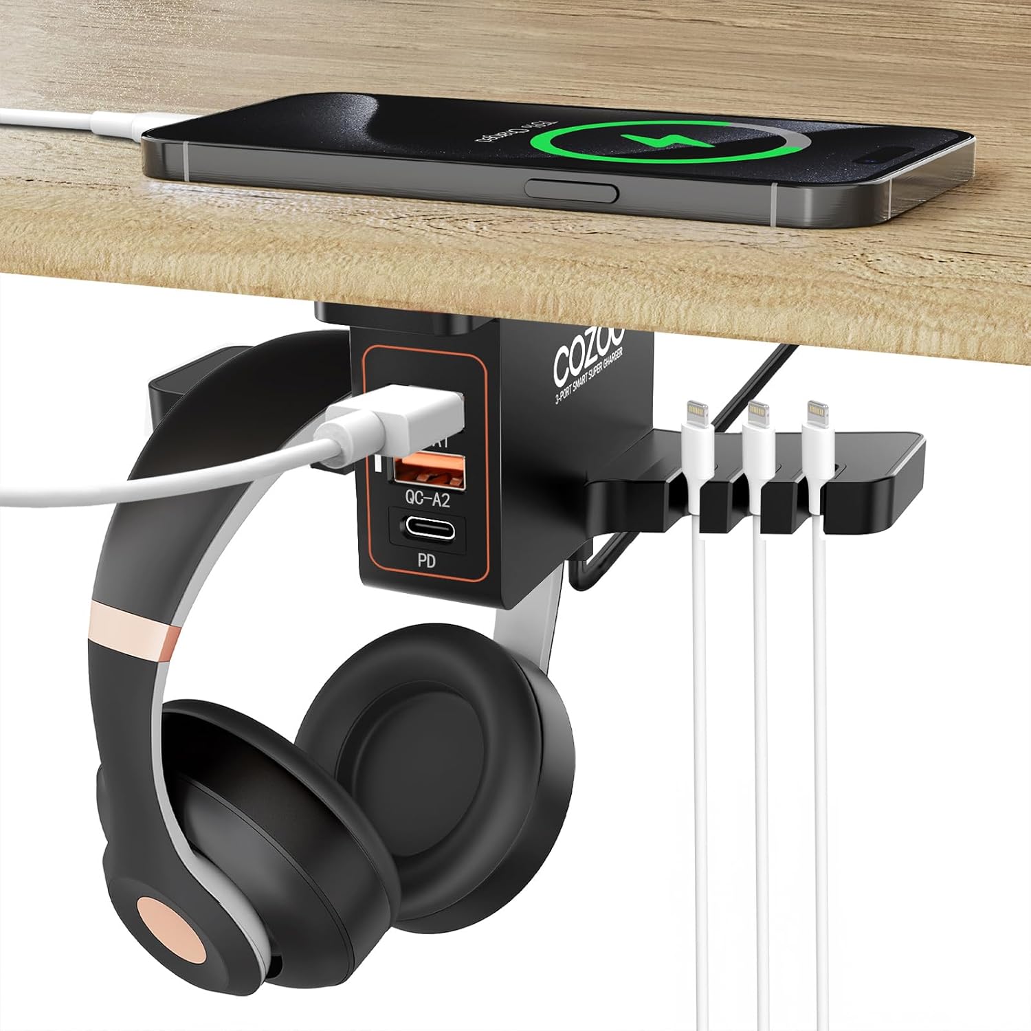 Stay Organized and Charged: The COZOO Headphone Stand with USB Charger Review