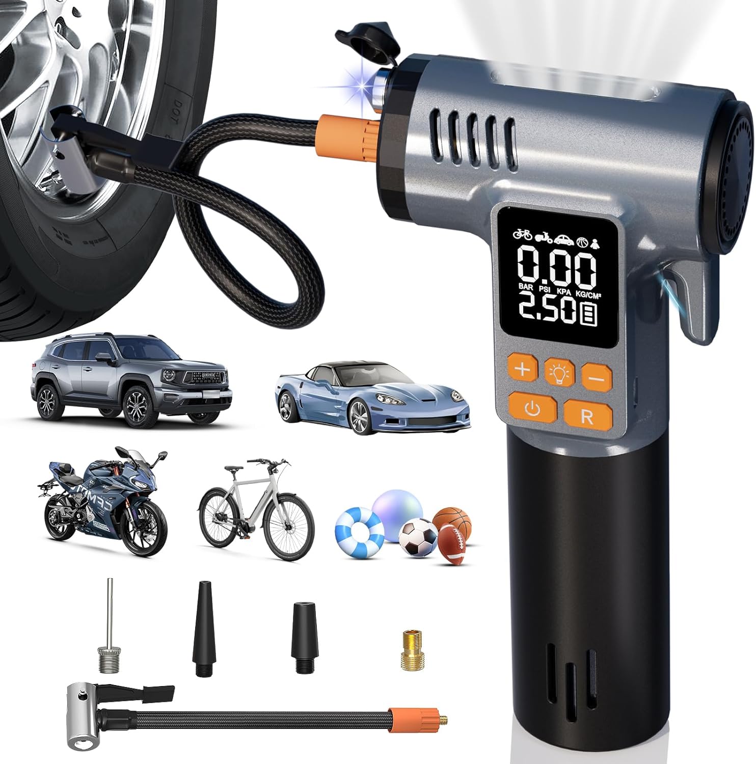 Gardon Tire Inflator: The Ultimate 8-in-1 Car Companion!