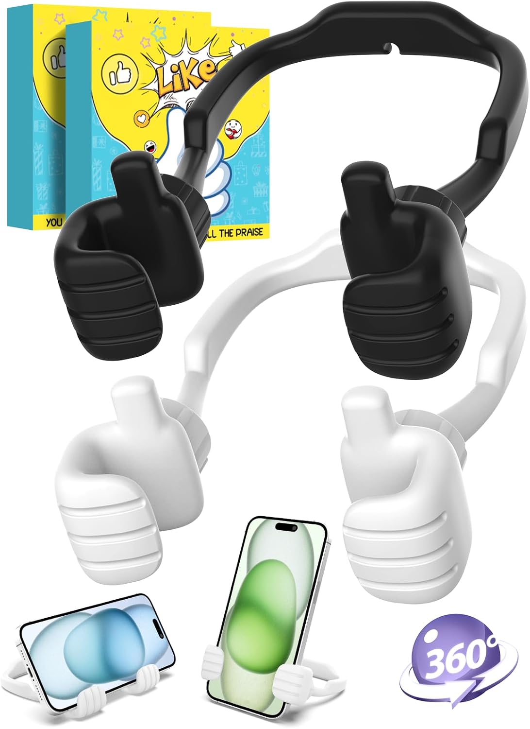 Top 2-Pack Adjustable Thumbs Up Phone Stand: The Perfect Father’s Day Gift!