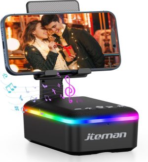 Elevate Your Gifting Game: The JTEMAN Multi-Function Cell Phone Stand with Bluetooth Speaker & LED Light