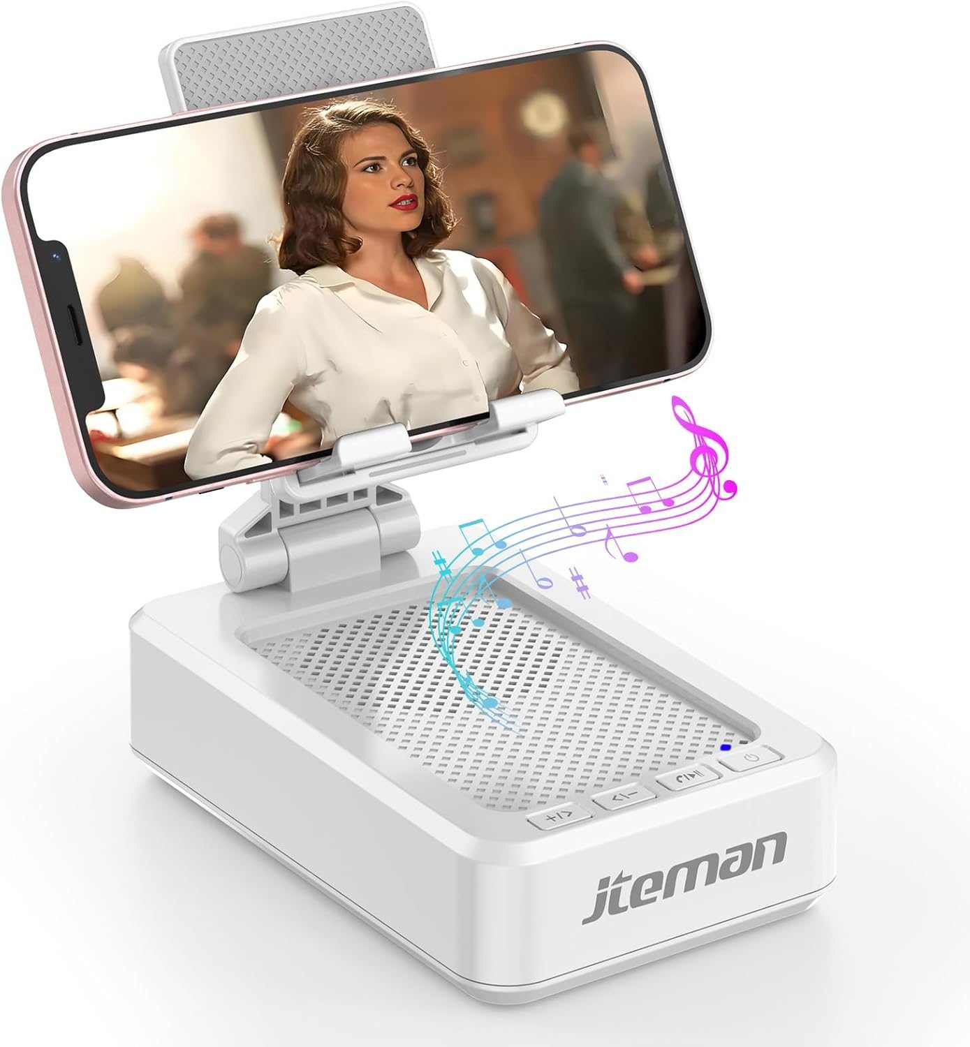 Elevate Your Space: The JTEMAN Portable Phone Stand & Bluetooth Speaker Combo!