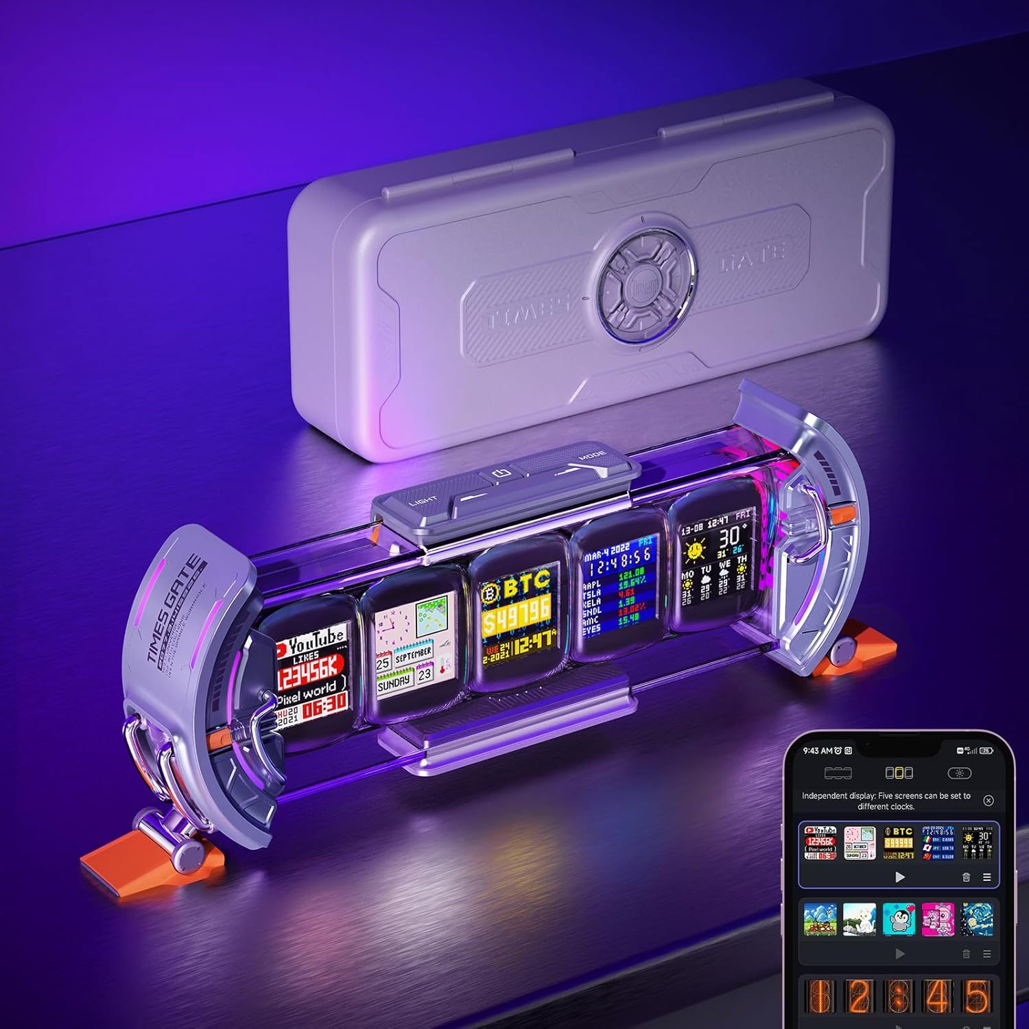 Transform Your Space: The Divoom Times Gate – Your Ultimate Cyberpunk Gaming Alarm Clock